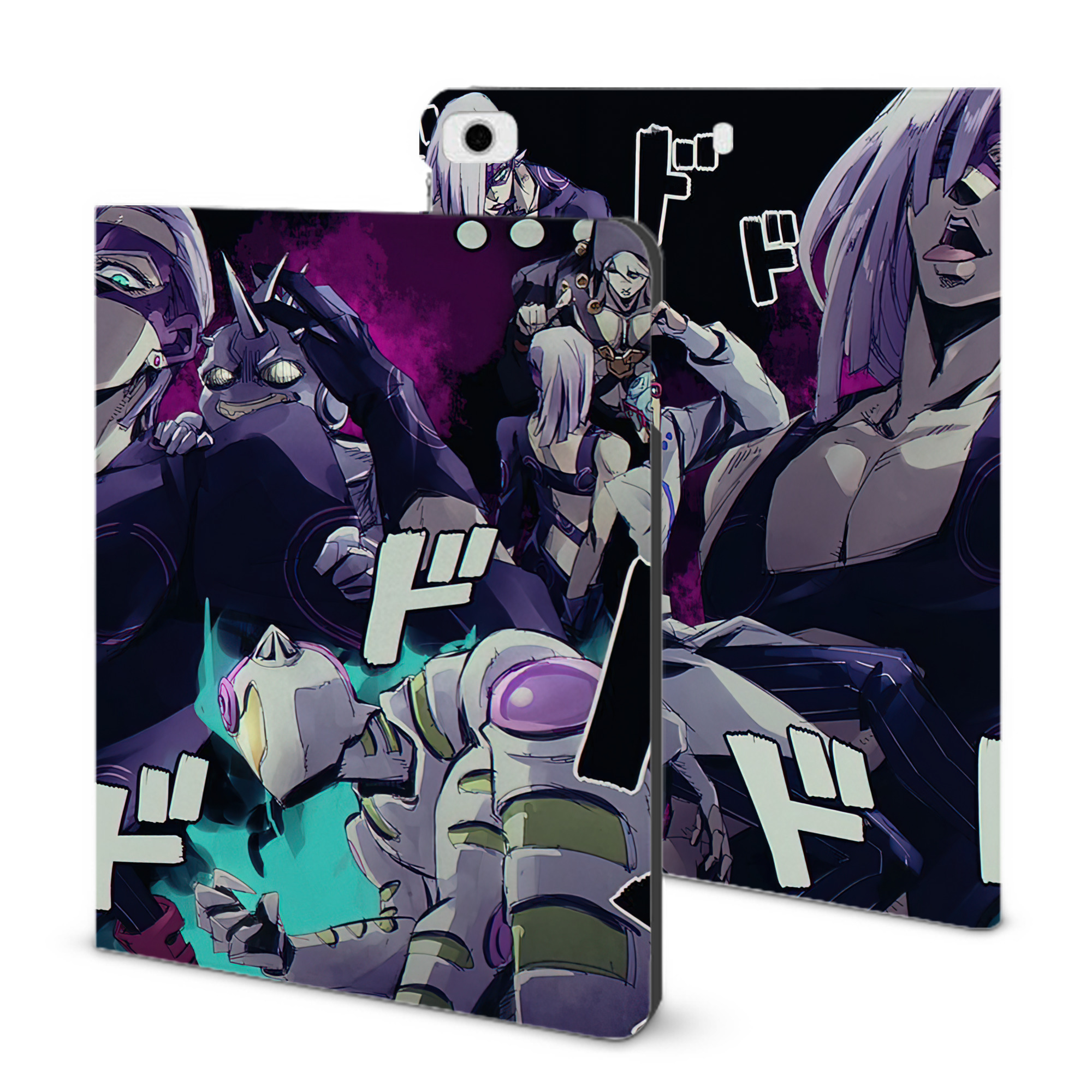 （画像用） ジョジョの奇妙な冒険 JoJo's Bizarre Adventure IPad ケース ブック型 PUレザー TPU 耐衝撃 軽量 薄型 ペン収納なし 全面保護 IPad 各モデル対応